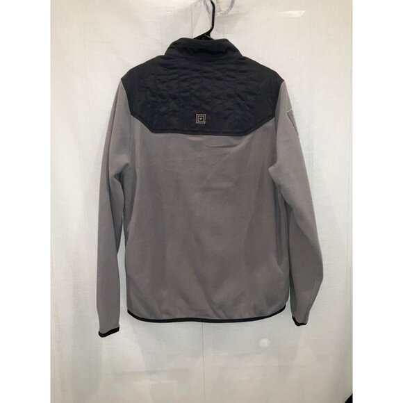 5.11 Tactical Mens Medium Gray Full-Zip Jacket With Black Contrast Fleece & Nylo - Picture 3 of 5